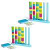 Generisch Color Stack Game - Gioco di puzzle testa a testa impilabile e ordinamento per una serata di gioco divertente, 2026 Upgraded Wooden Stacking Puzzle with 60+ Logic Challenges for Family