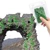 Wanwanzi Rampicanti realistici in miniatura per paesaggi da modellismo, foglie finte fai da te, decorazione per giardino delle fate e diorama ferroviario e architettura (verde chiaro)