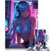 SYUNFEI Ragazza gamer calda e sexy Puzzle da 1000 pezzi per adulti Vacanza a casa: uccidere il tempo Ogni pezzo è unico - Gioco divertente e stimolante per tutta la famiglia 38x26cm