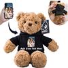 MeterBear Orsacchiotto Peluche Personalizzato con Nome Foto, Orsetto di Peluche Teddy Bear come Regali Personalizzati per lui Natale Regali Compleanno San Valentino Anniversario (26cm)
