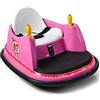 COSTWAY Veicolo Elettrico Macchina Elettrica Design Autoscontro per Bambini, Girevole a 360°, con Luci e Musica, con Telecomando, per Bambini 2-5 Anni (Rosa)