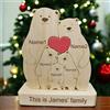 Drawelry Personalizzato Puzzle Famiglia Orso di Legno Nome con 1-10 Nomi Legno Puzzle Orso Artistico Scultura Animali Statua Decorazione Ornamenti per Compleanno, Natale, Capodanno Regali (B2)