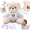 FAHOXUMR Orso di Peluche Personalizzato con Nome Foto Personalizzato, Orsacchiotto Peluche come Regalo Personalizzato per Donne Uomini a San Valentino, Regali Anniversario, Regali di Natale (20 cm)
