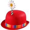 W WIDMANN MILANO Party Fashion Widmann - Cappello da clown, con fiore, bombetta in feltro, cappello, berretto, costume, carnevale, festa a tema