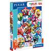 Clementoni - 25717 - Supercolor Puzzle - Disney Pixar Party - 104 pezzi - Made in Italy, puzzle bambini 6 anni+
