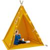 NIGORIY Tipi Tenda per bambini, 120 x 120 x 140 cm, Tippi, tenda da gioco pieghevole, per bambini, per interni ed esterni, per cameretta dei bambini, con catena luminosa opaca (giallo)