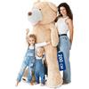 MKS Orsacchiotto XXL 200 cm - morbido peluche gigante per bambini e adulti - morbido orsetto XXL di peluche per compleanno, San Valentino e Natale, morbido e facile da pulire