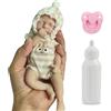 YIHANGG Realistico Mini Bambola Bebe Reborn Morbido Corpo Intero in Silicone Solido Bambola Neonata Dimensione Palmare Bambino Compleanno Natale Regali Collezioni(6 inch/15 cm,A)