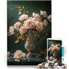 LKASGCBY Puzzle da 1000 pezzi per adolescenti Bouquet di peonie in vaso Per il divertimento in famiglia Gioco educativo per compleanno e Natale 38x26cm
