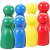 Gogogmee 40 pezzi Pedine da Gioco in Legno Sagomate Forma Umana di Scacchi e Accessori per Giochi da Tavolo Superficie Liscia e Levigata Casuali per Sostituire Pedine Colore Colore Casuale