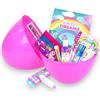 KORAT - Uovo Sorpresa Unicorno per Bambina Kit Scuola, Bellezza, Make Up, Disegno o Music Grande Uovo Rosa con Zaino e Accessori Unicorni Pasqualone Idea Regalo Compleanno Pasqua (Unicorno Disegno)