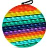sb components - Giocattolo a forma di bolle di silicone per alleviare lo stress per autismo, bambini e adulti, 20 cm, colore: arcobaleno rotondo 70 pop