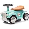 Baroni Toys Macchina Ride-On Vintage per Bambini dai 12 ai 36 Mesi, Baby Car con Clacson ad Aria, Vano Portaoggetti, Manubrio Sterzante e Ruote Stabili per Imparare a Camminare, 25x59x35 cm, Celeste