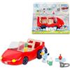 BLUEY - Convertibile, Blue Pecorina, Auto decappottabile Divertente per il Papa, Include Figura, Bambole articolate Serie Bambini, Famosa (BLY65000)