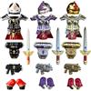 LootPop Mini accessori per armi da cavaliere, set futuristico di armature e armi, tra cui tre set di armature e armi femminili, compatibile con grandi marche, 18 pezzi