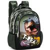 Julian Ross Zaino Scuola Elementare Bambino 43x33x20 cm - Multitasche - Schienale Ergonomico, Spallacci Imbottiti, Tasche Porta Borraccia, Grande Capacità e Design Brillante, Jungle Rex