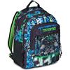 Mitama Zaino Triplo Scomparto Punch Game con Tasca frontale, Blu e Verde, Scuola Elementare e Tempo Libero, Bambino Ragazzo