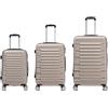 Boleedy Set di 3 Valigie da Viaggio(55/66/77cm) e Valigia Grande Rigide Leggero in ABS Trolley con Ruote a 360°,Bagaglio a Mano per Viaggio e Business
