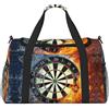 JEJEA Borsa da viaggio con stampa di bersaglio per freccette, borsa da weekender, borsa da allenamento, borsa da yoga, borsone per oggetti personali per Audlts, Nero , Taglia unica