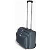 Valigeria.shop Valigia Pilotina Piccola Pilota Business in Poliestere 42x22x36, 30 Litri 2 ruote, Bagaglio a Mano con tasca Pc Valigetta da Cabina Compatibile Ryanair EasyJet Mod.214-0 (Grigio)