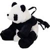 Garneck Zaino Organizer Creativo e Sacco Porta Giochi Panda in Peluche Nero Grande Capacità Zaino Adorabile e Funzionale in Cotone Pp per Bambini e Ragazzi