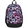 Seven Zaino Scuola Advanced Plus, Nero, Brilliant Heart, Doppio Scomparto Cinghia, Tasca Frontale con Organizer, Tasca Laterale in Rete Porta Borraccia, Zaino Scuole Medie, Superiori, Bambina, Ragazza