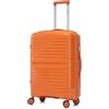 R.Leone Valigia da 1 Fino a Set 3 Bagaglio mano 55x40x20 Ryanair, Medio, Grande Ultra Strong Antiurto Resistente Trolley rigido leggero 8 ruote Polipropilene 6080 (Arancione, M Valigia Media)