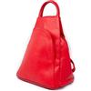 Emila Zainetto rosso donna ecopelle zaino monospalla ragazza tempo libero vintage elegante da universita gita passeggio scuola ufficio lavoro leggero moda fashion Red