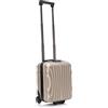 R.Leone Valigia 40x30x20cm Trolley Bagaglio a Mano Wizzair Vueling 2 Ruota in ABS 20374FR (Oro, 40X30X20cm 2Ruota)