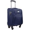 Ormi By G.Kaos Bagaglio a mano Trolley semirigido espandibile 4 ruote piroettanti adatto cabina per voli lowcost EasyJet Ormi 214 (Blu 50cm)