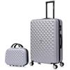 CELIMS - Bagaglio Medio con beauty case | Valigia di medie dimensioni | Valigia leggera | 65 x 42 x 24 cm | Grigio