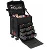 Tagowao Trolley per Cosmetici Nero Moderno, Organizzatore Beauty Portatile Con 8 Cassetti e Rotelle Mobili Grande Valigetta per Trucchi Make-up e Skincare