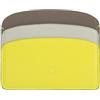 DUDU Porta Carte di Credito Sottile in Morbida Pelle, Porta Tessere, Porta Documenti, Piatto da Taschino, Design Slim, Colorato Citrus yellow