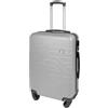 Generico Trolley Bagaglio a mano ultra leggero in ABS dimensioni 37 x 20 x 54,5 cm (ARGENTO, TROLLEY)