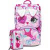 Minnie SCHOOL PACK ZAINO SJ GANG GIRL GATTO HEART LOLLY ESTENSIBILE FUCSIA + ASTUCCIO 3 ZIP