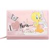 Braccialini Cartoline Lt Portafogli piccolo una stampa romantica ispirata a Parigi con l'iconico personaggio Tweety.