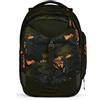 satch match Zaino da scuola dalla 5ª classe, ergonomico, espandibile fino a 35 L, stabile, tasca frontale extra Jurassic Jungle - Verde scuro