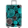 LNXSESN Cprivaligia Stampa Blu Grigio Coprivaligia Media Elastica Copri Valigia Media Lavabile Anti-Graffio Copertur Copertura Valigia con Cerniera Copri Trolley Riusabile Luggage Cover Per 22-25 Pollici