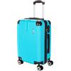 Brubaker Bagaglio a Mano London - Valigia con Serratura a Combinazione, 4 Ruote e Comode Maniglie - 37 x 56 x 22 cm Trolley in ABS - Valigia Rigida con Ruote (M - Azzurro)