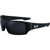 Locs Occhiali da sole da uomo rettangolari Hardcore Wrap - 9054 Series, nero opaco gommato, L