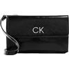 Calvin Klein Re-Lock Dbl Xbody W/Flap Saff K60k609861 Crossover, da donna, taglia unica, Nero (Ck Black), One Size