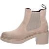FRAU rau 80c3 Stivaletto camoscio Beige Elastico Tacco Largo 6cm 23 - Taglia Scarpa 37 EU Colore Beige