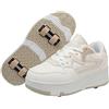 WOWEI Scarpe con Rotelle Bambini Pattini a Rotelle Scarpe Bambini Ragazzi Scarpe da Skateboard Pattini a Rotelle 2 in 1 Scarpe da Pattinaggio Scarpe da Ginnastica con Ruote Ragazze e Donne (Wow-V6, 35EU)