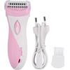 Brrnoo Epilatore da donna per ascelle, zona bikini, epilatore per depilazione a lunga durata, epilatore senza fili Wet Dry, Rosa, con custodia protettiva, pennello e spina europea