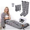 LQJHDM Massaggiatore Pressoterapia Gambe | Professionale Stivali 6 Cavità Massaggiatore Pressione per Gambe (Grigio 2gambe+addome)