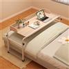 GWWBD Letto Regolabile E Portatile, Tavolino Da Letto Con Ruote, Tavolo Servitore Regolabile Estensibile In Altezza Per Letto, Color: Legno+
