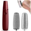 Hliloy Exovan, lucidatrice elettrica per piedi Exovan, lucidatrice elettrica a 360°, ricarica USB, comoda smerigliatrice elettrica per piedi, rimozione calli, funzionamento silenzioso (rosso)