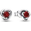 PANDORA Orecchini a bottone Pandora 292334C06 Cerchio, TALLA ÚNICA, Acciaio inossidabile, Cristallo