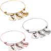 ALMENDRA Bracciale da donna personalizzato con incisione cuore con nome famiglia braccialetto personalizzabile regalo festa della mamma figli iniziale data nascita acciaio (Cuori pieni)