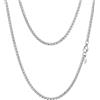 PROSTEEL Catena a Maglia Veneziana, Collana Uomo, Collana Donna, in Acciaio Inox Chirurgico, 3mm Larghezza, 46-76cm Lunghezza, Confezione Regalo Inclusa